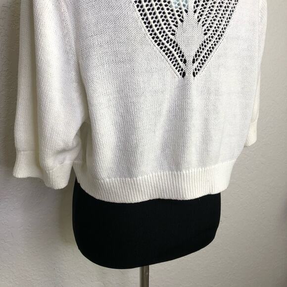 Torrid ivory white open front cropped cardigan sweater size 2 or 2X NWT - Picture 12 of 14
